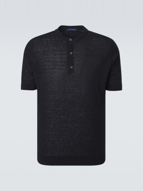 THOM SWEENEY Silk and linen T-shirt