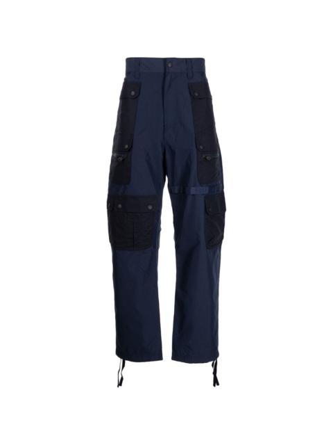 multi-pocket cotton-blend parachute trousers