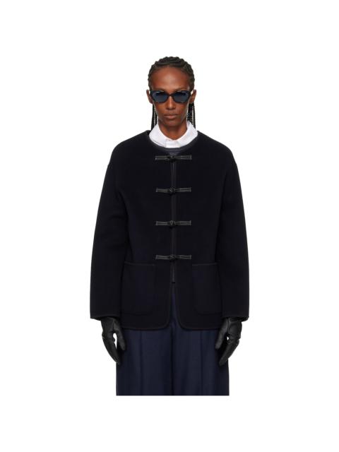RÓHE Navy Double-Faced Wool Jacket