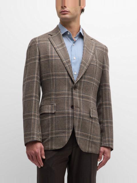 Men's Wool-Cashmere Plaid Sport Coat