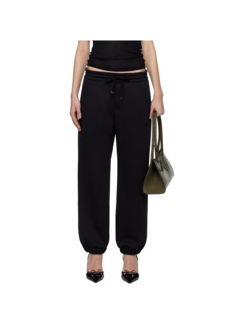 Alexander McQueen Black Embroidered Skull Lounge Pants