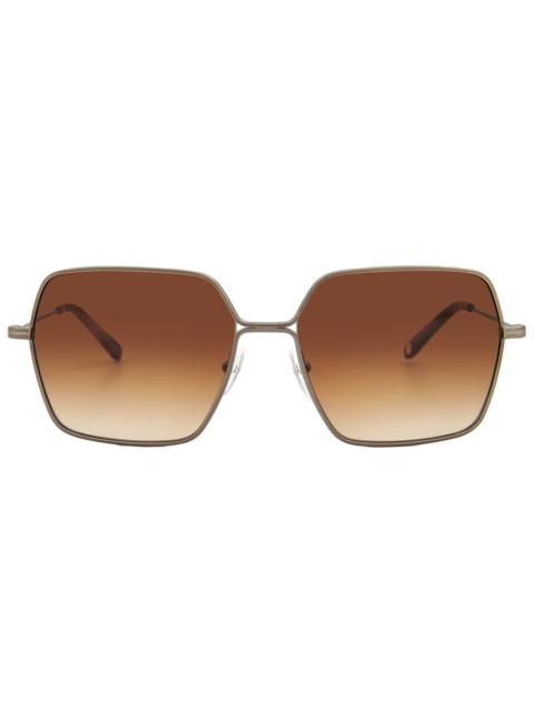 Garrett Leight Garrett Leight MEADOW SUN Brunette Square Ladies Sunglasses 4067 ATG-VINBRT/BRNTG 56
