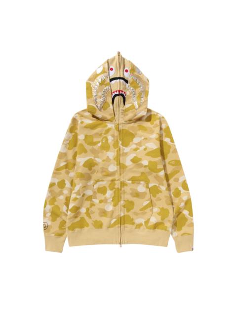 A BATHING APE® BAPE Color Camo Double Shark Full Zip Hoodie 'Yellow'