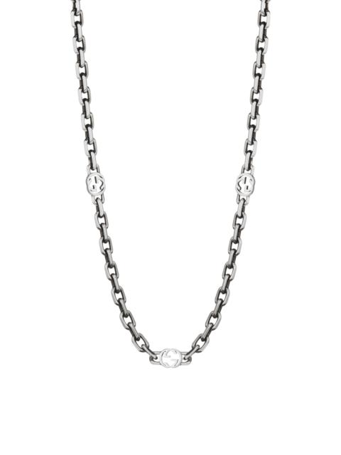 GUCCI Unisex Interlocking G Chain Necklace - Silver