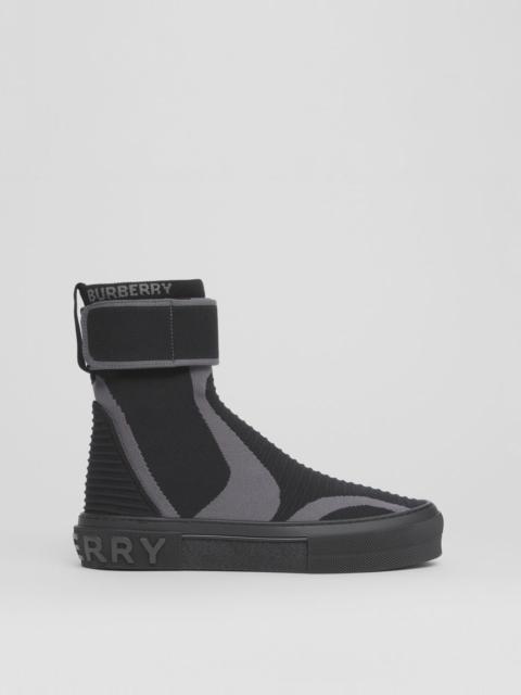 Burberry Knitted Stretch Nylon Sub High-top Sneakers