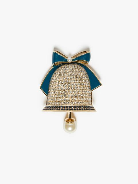 Max Mara GIUDA Metal and glass brooch