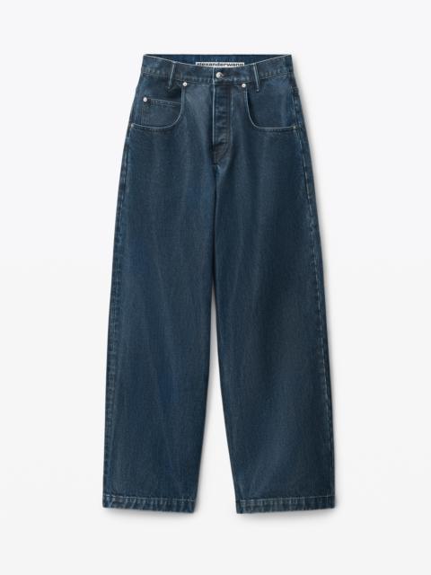 Alexander Wang WIDE LEG JEAN IN COATED DENIM