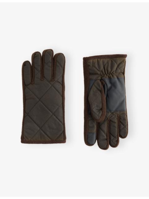 Barbour Westerdale Quilted Waxed-Cotton Gloves