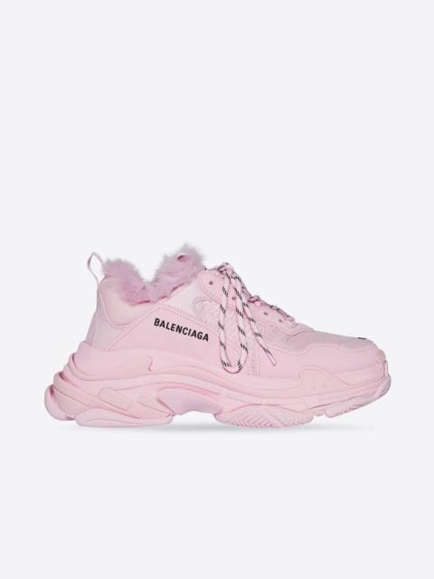 Women's Triple S Sneaker Fake Fur in Pink