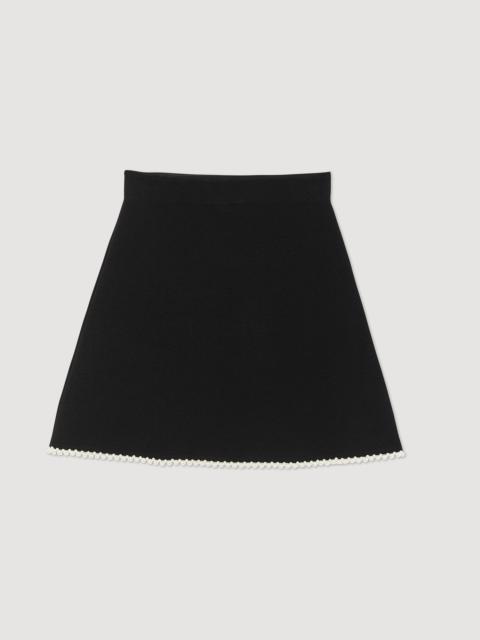 Sandro Short beaded skirt