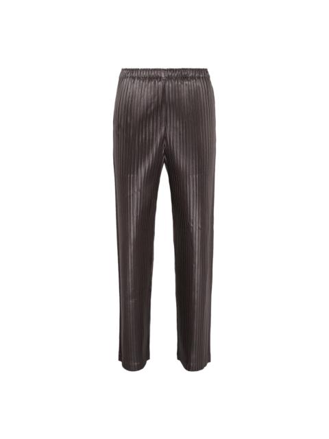 ISSEY MIYAKE Glossed Metal Pleated Pants