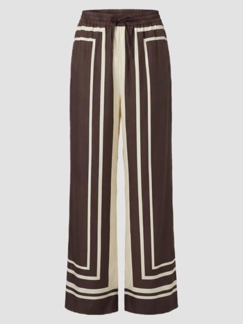 NICHOLAS Women's Sandra Wide-Leg Pants - Espresso Ivory Scarf Print
