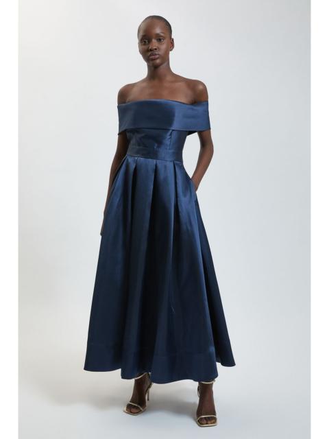 KAREN MILLEN Twill Off Shoulder Prom Dress
