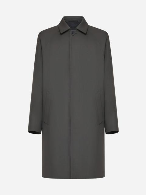 Single-breasted wool coat