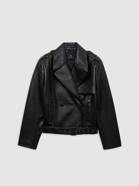 ANINE BING Greer Jacket - Black Recycled Leather