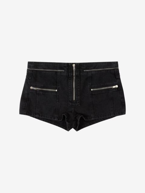 LARY DENIM SHORTS