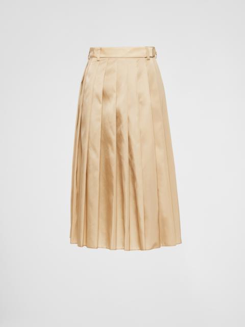 Re-Nylon pleated skirt