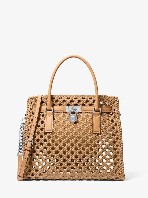 MICHAEL KORS Hamilton Moderne Large Hand-Woven Satchel