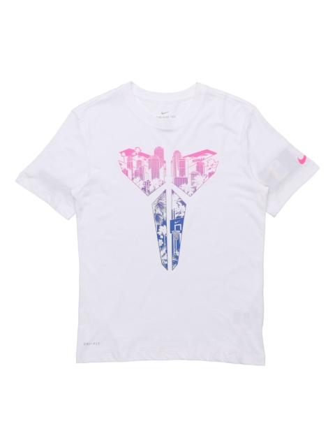 Nike Nike 드라이 Kobe 로고 Athleisure 캐주얼 스포츠 짧은 소매 백색 BV8333-100