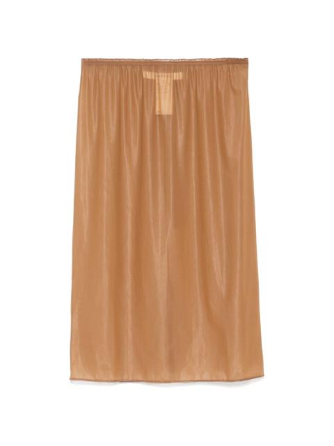 semi-sheer midi skirt