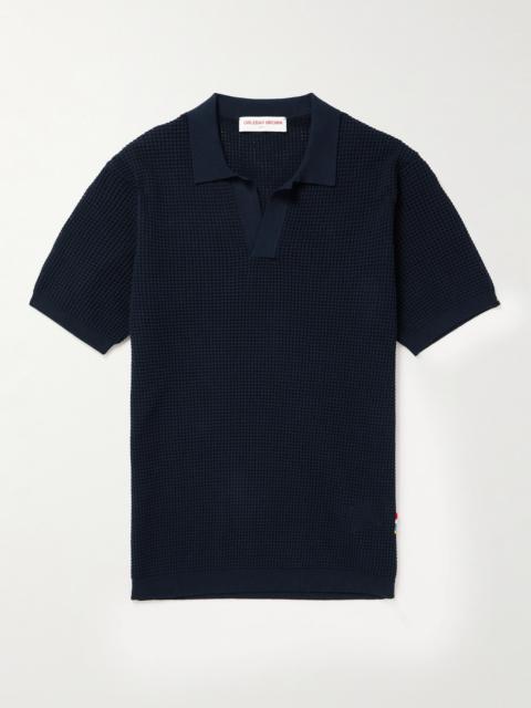 ORLEBAR BROWN Roddy Slim-Fit Camp-Collar Pointelle-Knit Polo Shirt