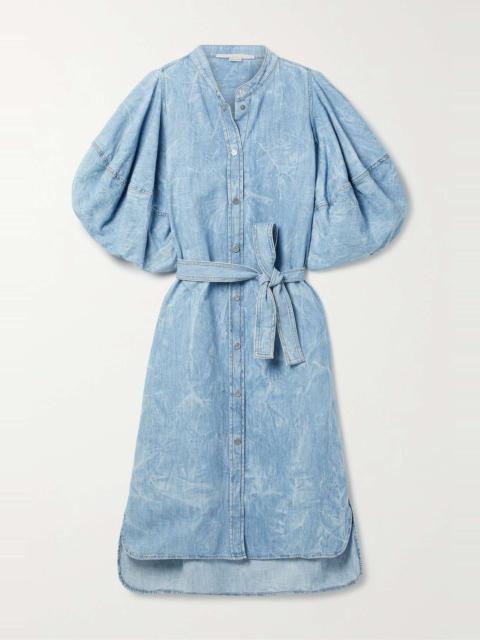 STELLA MCCARTNEY ワンピース Satin belted midi dress706378 Satin belted midi dress in blue - Stella Mc Cartney | Mytheresa