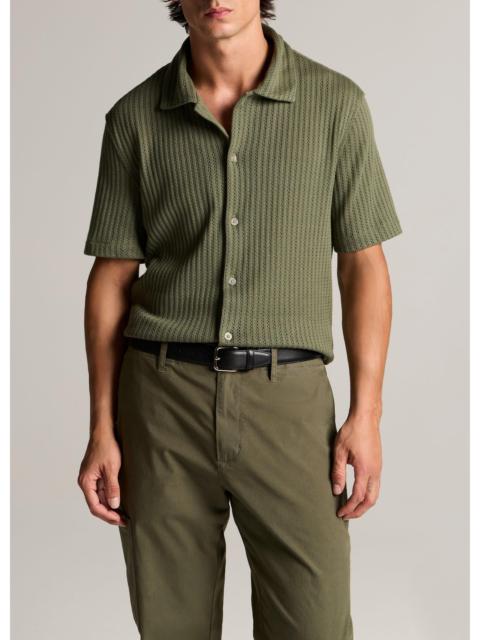 Vince Pointelle Cotton-Blend Button-Front Shirt