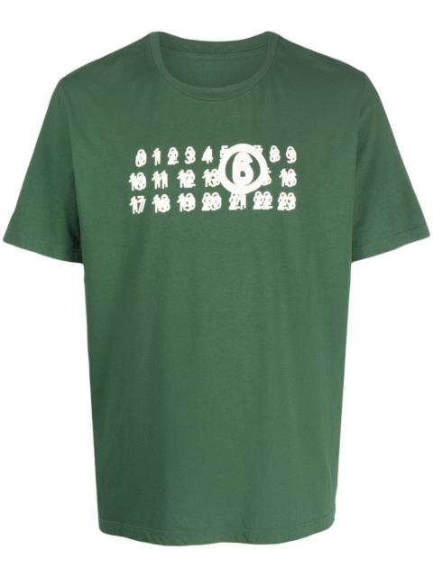 MM6 Maison Margiela Cat & Wool Print T-shirt | REVERSIBLE