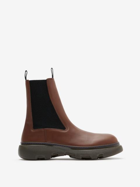 Burberry Leather Creeper Chelsea Boots