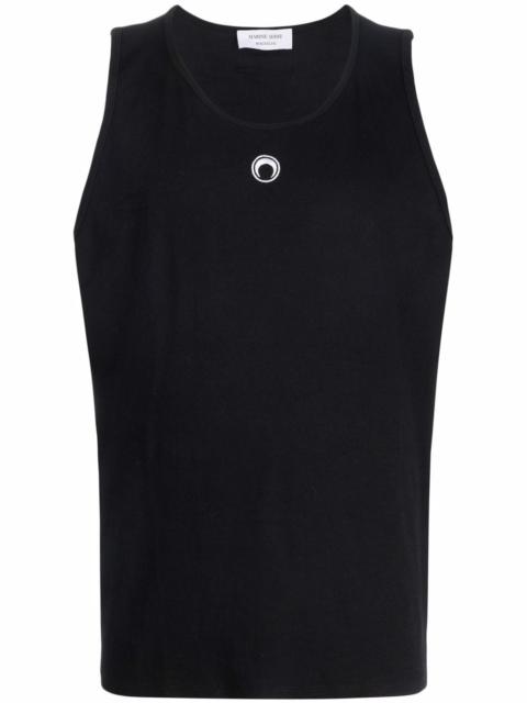 Marine Serre Crescent Moon logo-embroidered tank top