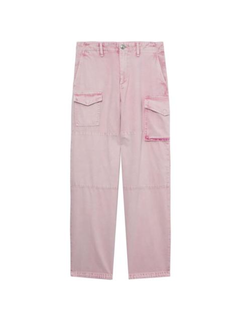 washed cargo cotton trousers
