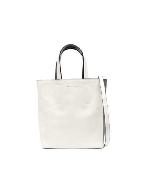 Marni logo-print leather tote bag