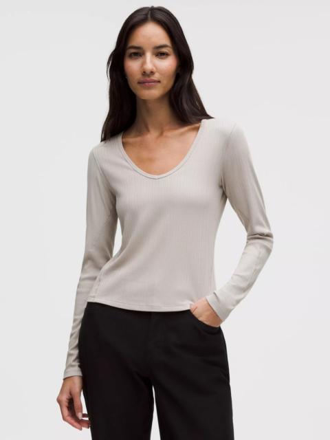 lululemon Hold Tight Micro-Rib V-Neck Long-Sleeve Shirt