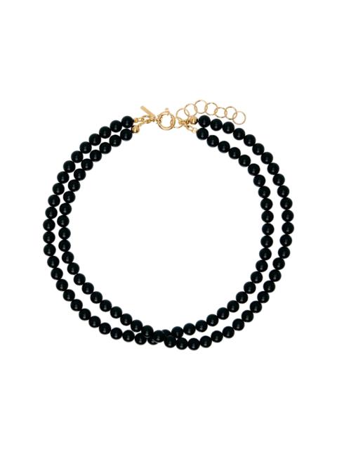 ERNEST W. BAKER Faux Black Pearl Necklace