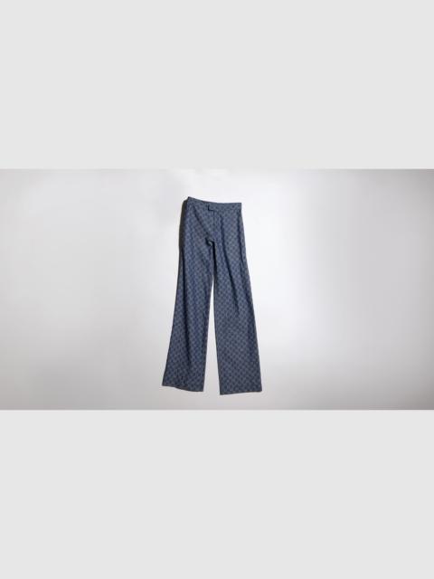 GUCCI GG cotton denim jacquard pants