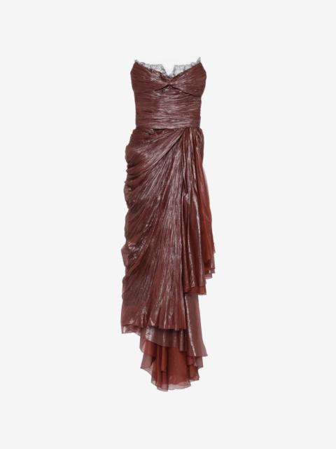 MARIA LUCIA HOHAN Jolie lace-trim pleated dress