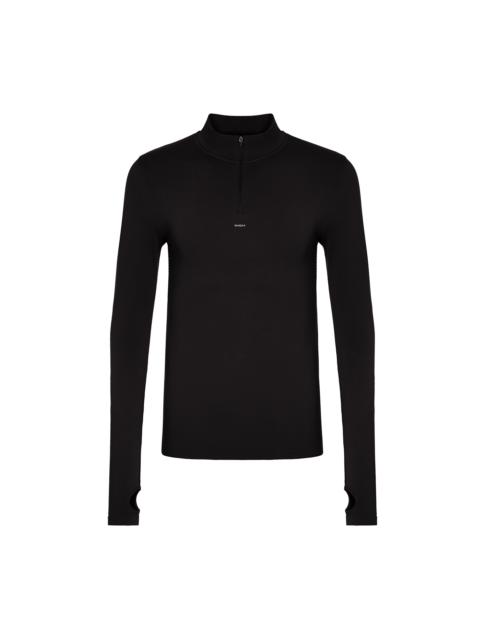 PANGAIA Men's Plant-Stretch Long Sleeve Half-Zip Top - Black