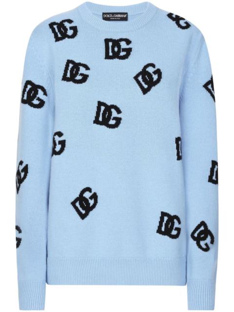 Dolce & Gabbana logo embroidered jumper