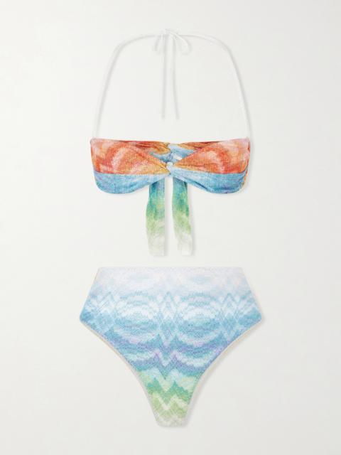 Missoni Striped Crochet-knit Triangle Bikini