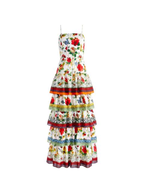 Valencia floral-print dress