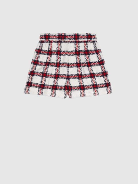 GUCCI Check tweed shorts