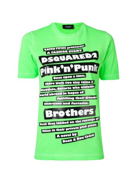 DSQUARED2 Graphic Logo Cotton T-Shirt "Green" S75GC0980-S22427-910