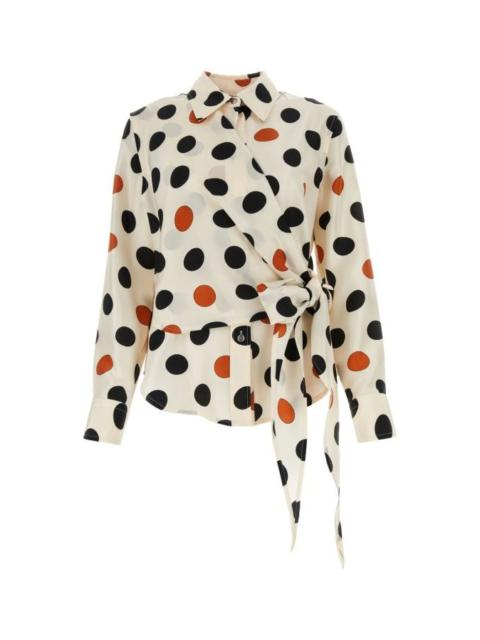 Printed silk shirt