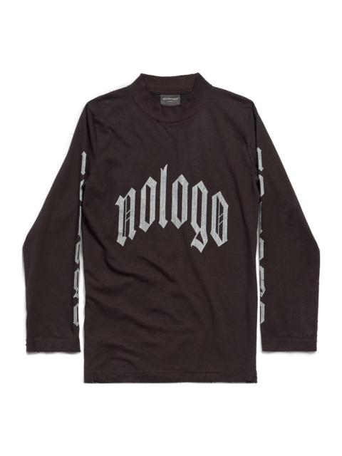BALENCIAGA Nologo 긴 소매 티셔츠 검정/회색