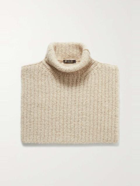 Ribbed cashmere turtleneck dickey