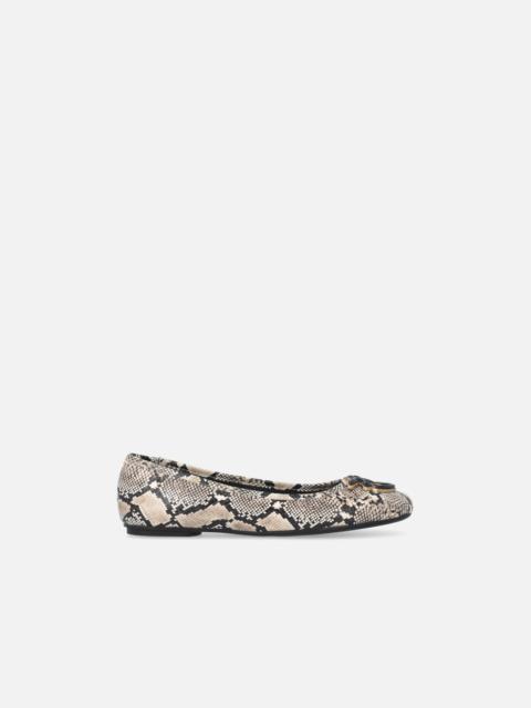 PINKO BALLERINAS WITH PYTHON PRINT AND LOVE BIRDS LOGO