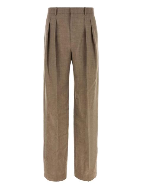 SAINT LAURENT pleated wool trousers