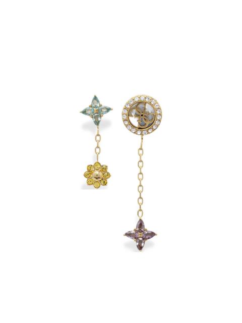 GUESS USA gold 4G crystals set earrings