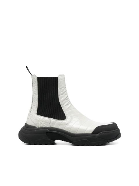 GmbH contrasting-panel chelsea ankle boots
