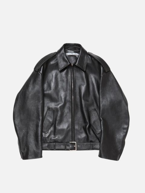 Acne Studios Leather biker jacket - Black
